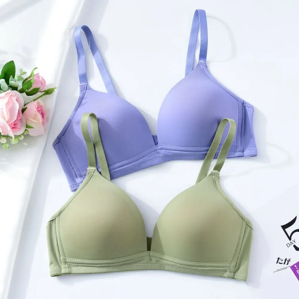 Women Bra Seamless Push Up Tops Sexy Underwear Wireless AB Cup Bras Comfort Lingerie Solid Color Fashion Female Gather Bralette