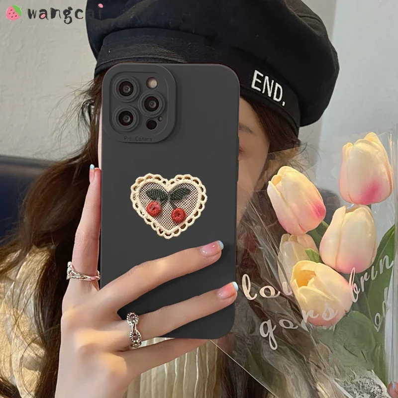 For Vivo IQOO 13 Y19S 4G Y300 Pro 5G V40 Pro Phone Case Fashion Lace Love Heart Soft Cover