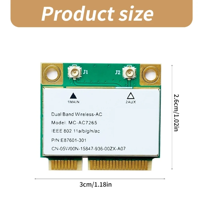 Сетевая карта PCIe, 1200 Мбит/с, настольный беспроводной адаптер PCIE, двухдиапазонный Wi-Fi, 802.11ac, 5 ГГц, 2,4 ГГц,