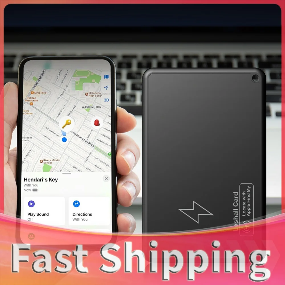 Wireless Charging Wallet Tracker Card Bluetooth-Compatible Work with  Find My App GPS Locator Waterproof for Purse Passport