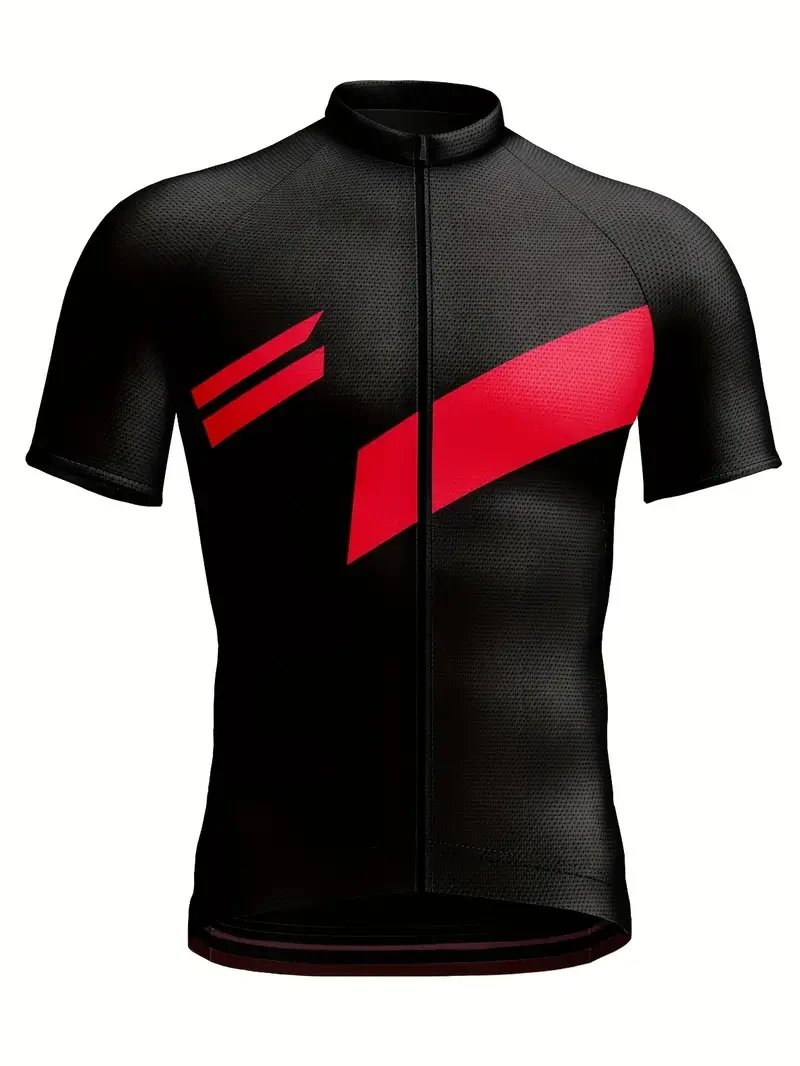 Men's Cycling Jersey: Quick Dry, Moisture Wicking, Breathable Short Sleeves MTB Mountain Bike Shirt For Biking & Riding Sports