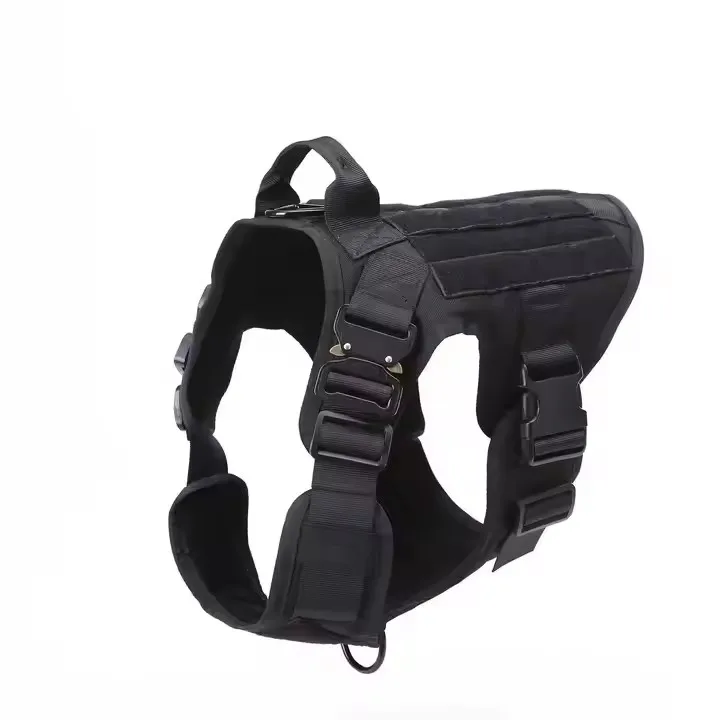 

Customized Logo High Quality Nylon Cushion Adjustable Non Pull Pet Vest Dog Sling Belt Set