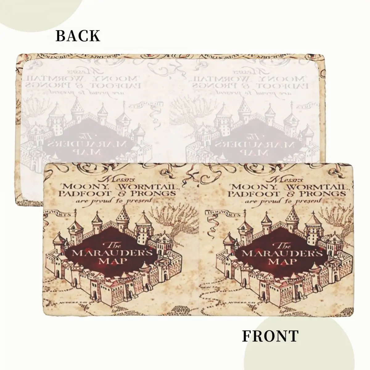Marauders Magic Map Customized Rectangular Tablecloth Waterproof Table Cover for Dining Events Table Cloth
