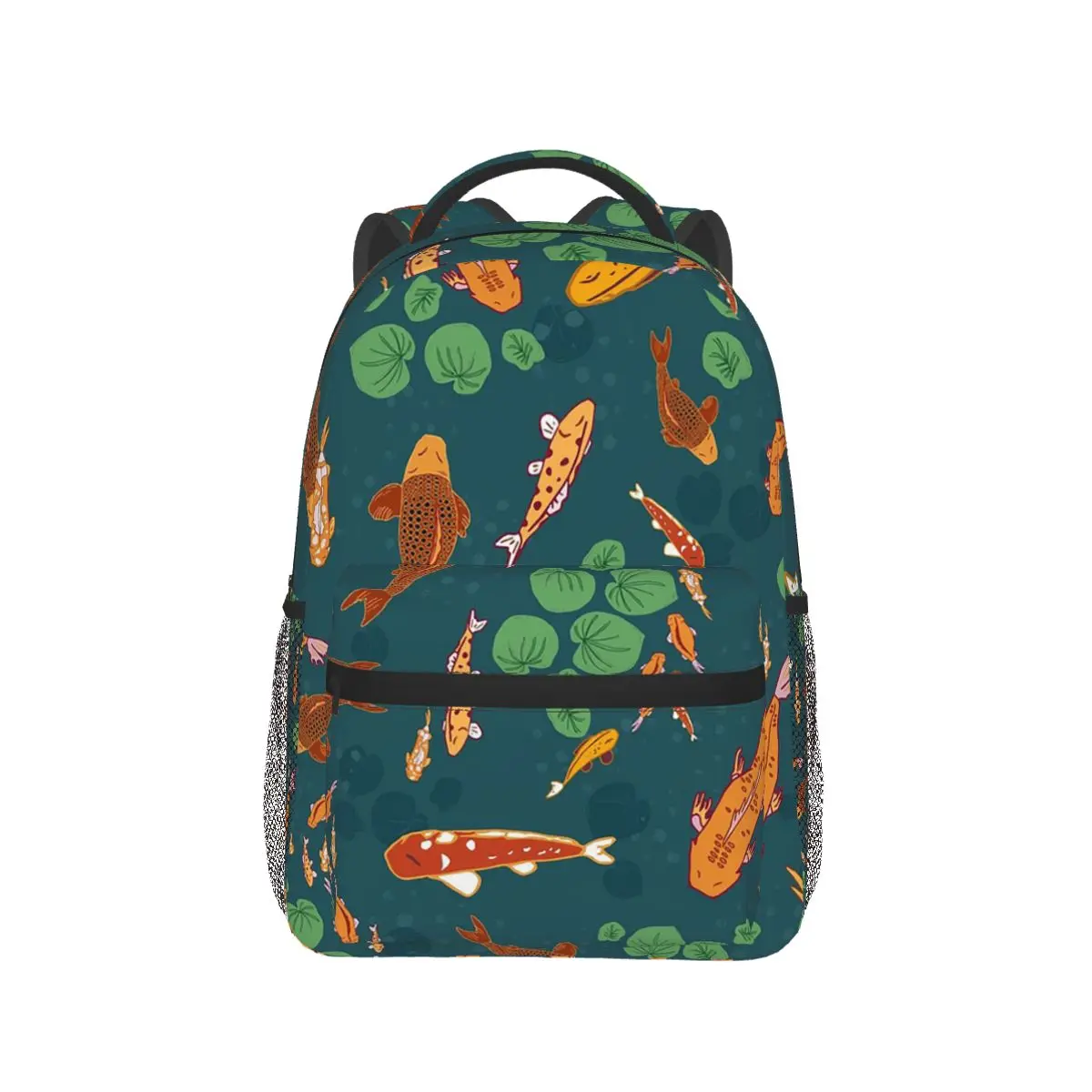 

Koi Fish Swimming Pattern Backpack Hot Sale Daypack Large Capacity Children BookBag School Bag Shoulder Bags for Men Women