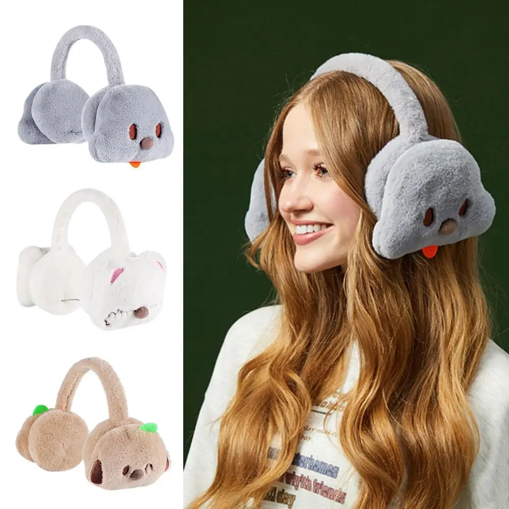 

Fashion Plush Ear Warmer Anti-Freeze Cartoon Ear Muffs Thickening Keep Warm Winter Earflaps for Women