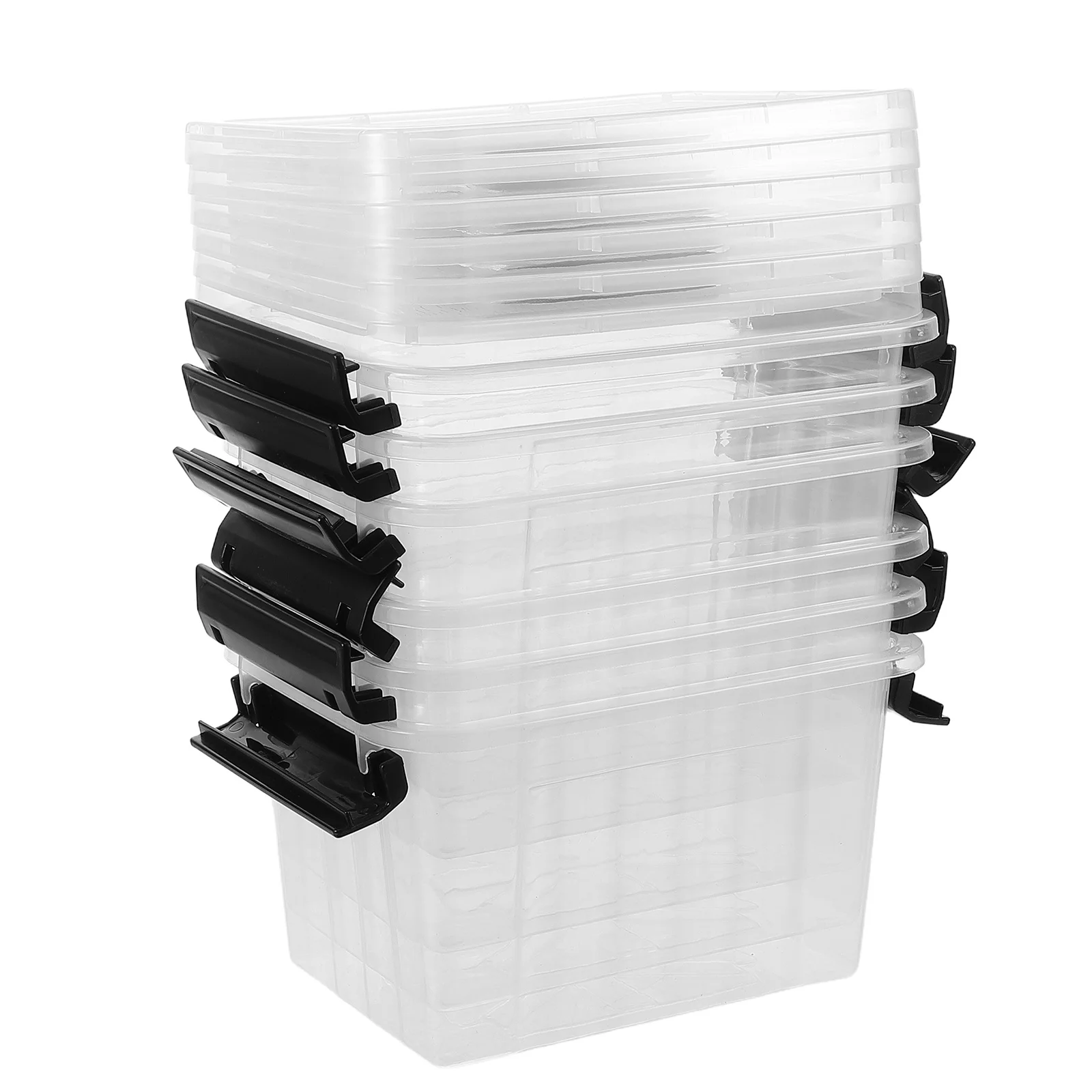 

6Pcs Compact Plastic Storage Box Clear Containers for Organizing Stationery Cosmetics Jewelry Desk Drawer Vanity