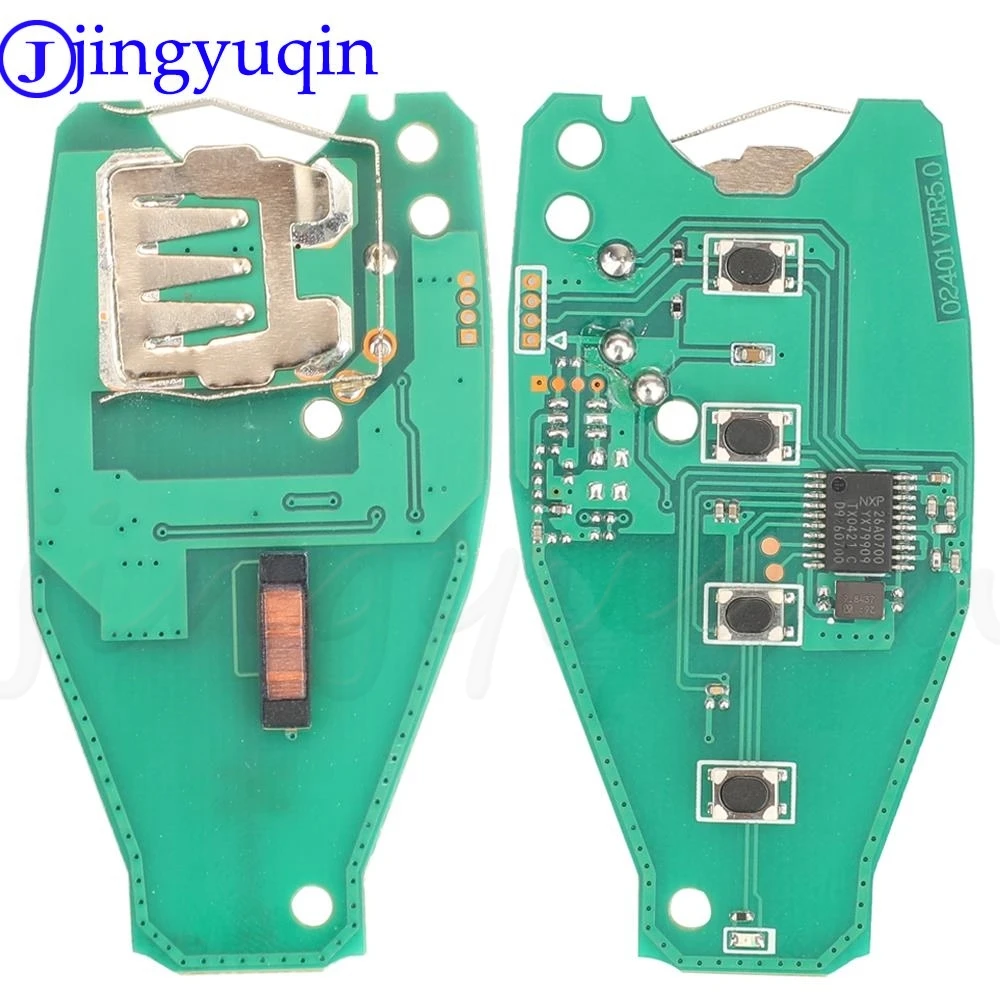 jingyuqin 3 4Button Smart Card Remote Key Fob HitagCVGA PCF7945AC Chip 315Mhz 433Mhz 868Mhz For Vw Volkswagen Touareg 2010-2014