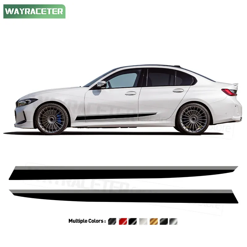 

2 Pcs M Performance Door Side Stripes Sticker For BMW G20 M340i G21 3 Series 2020+ 2023 330i 320i 2021 2022 2024 Accessories