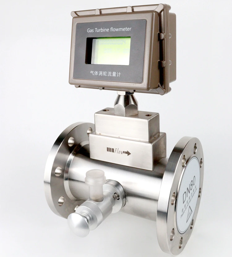 DN50 explosion proof gas turbine flow meter with T&P compensation for natural gas pipeline metering station LPG gas flowmeter