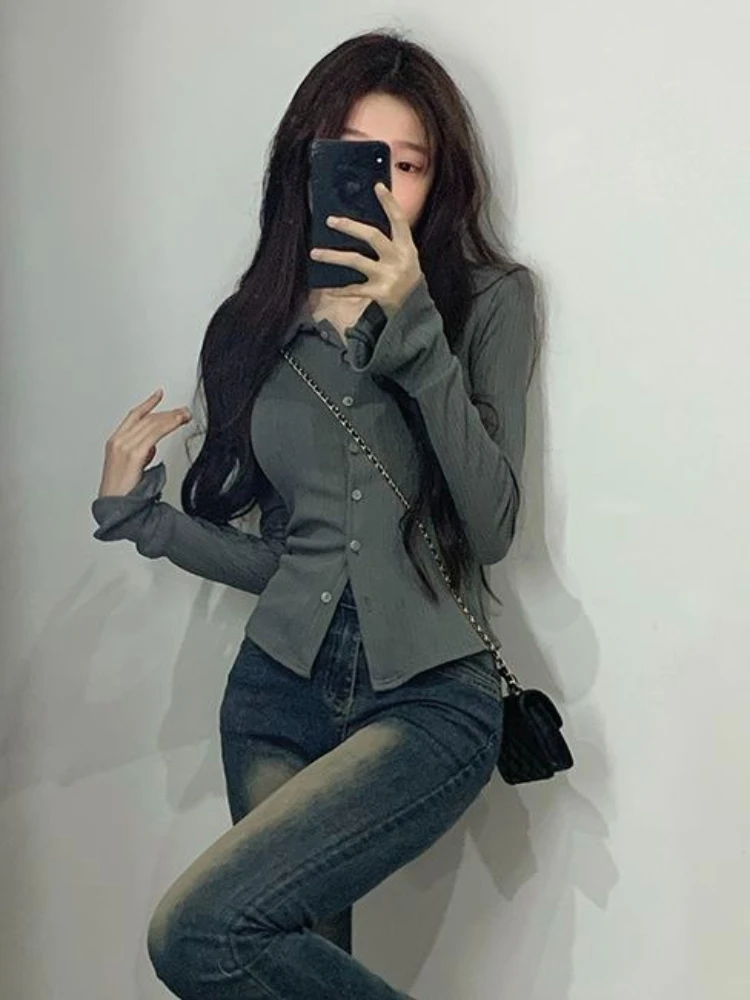 Women's Slimming Polo T-Shirt Seasonal Release Pure Desire Aesthetic with Adjustable Neckline Stretch Fabric Perfect for Casual