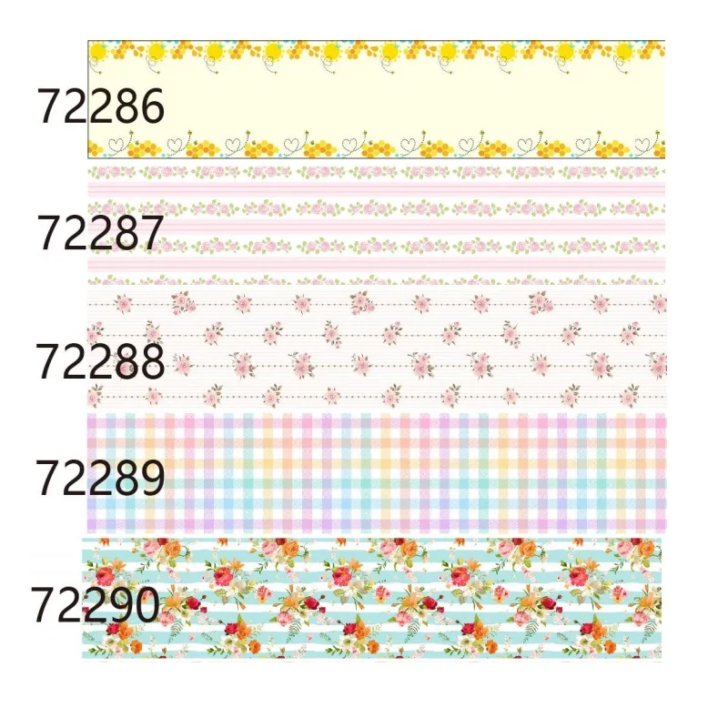 

5yards 75mm Character Spring Flower Printed Grosgrain Ribbon for Hairbows Handmade Materials DIY