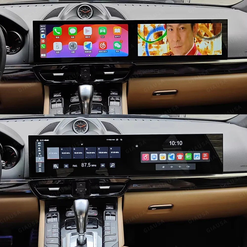 Carplay 12.3inch Dual Screen Android Multimedia Auto Stereo Video Navigation Car Radio For Porsche Cayenne 2010-2017 Interactive