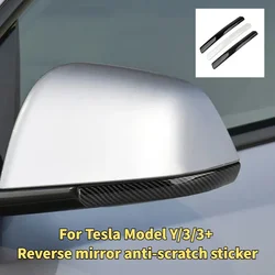 For Tesla Model Y/3/3+ Y Juniper Rear View Mirror Anti-collision Strip Cover Reverse Mirror Anti-scratch Sticker Car Accessories