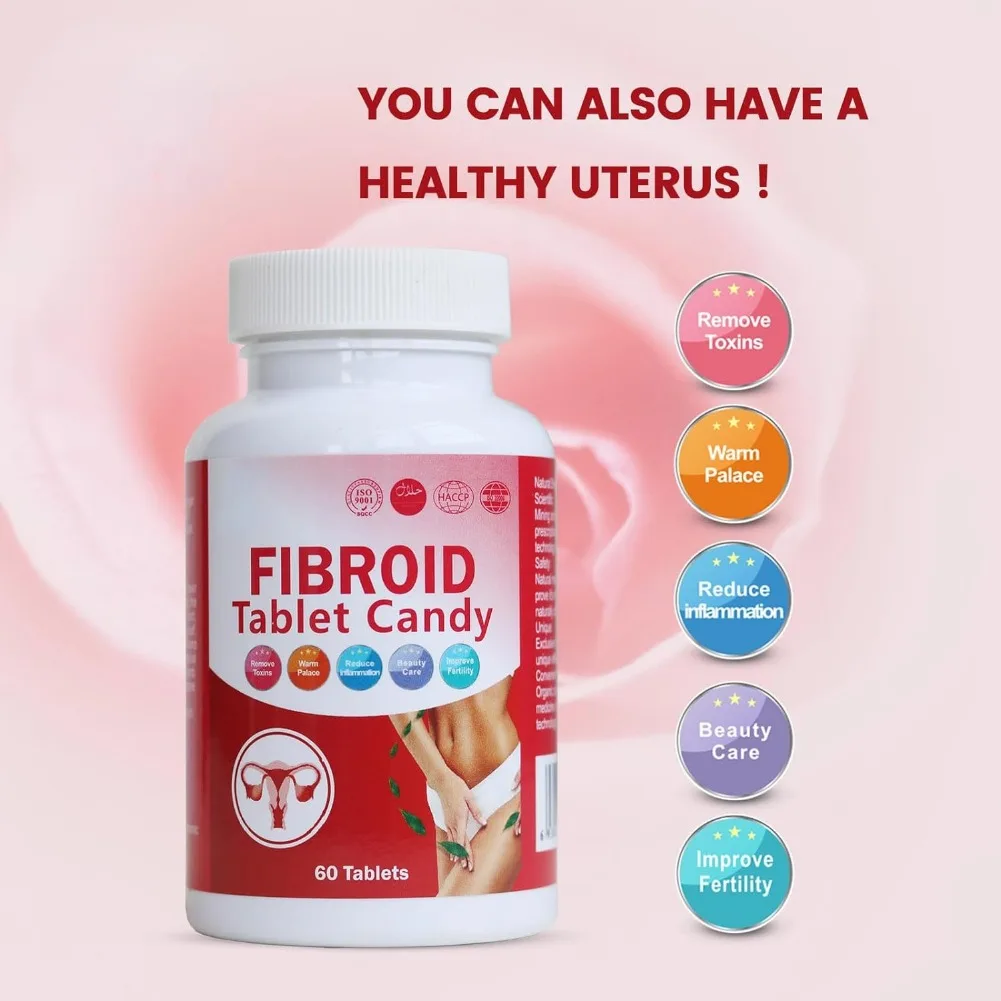 Fibroid Tablet Candy, Naturally Helps in Shrinking Fibroids and Ovarian Cysts, Nutritional Supplements for Ovary & Uterus Clean