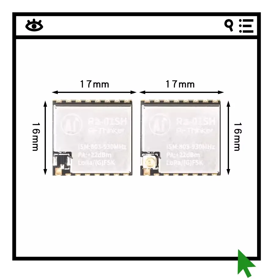 

2 шт. беспроводные радиочастотные модули LoRa с чипом SX1262, 803-930 МГц, сверхнизкое энергопотребление, модуль Ra-01SH/LoRa