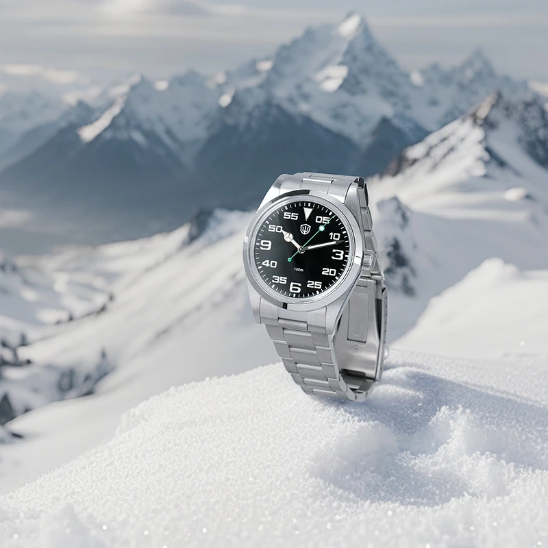 Watchdives WD1016 V3 ساعة VH31 كوارتز حركة حاوية من الفولاذ المقاوم للصدأ ساعة كوارتز 100 متر مقاوم للماء مضيئة 37 مللي متر ساعات عتيقة