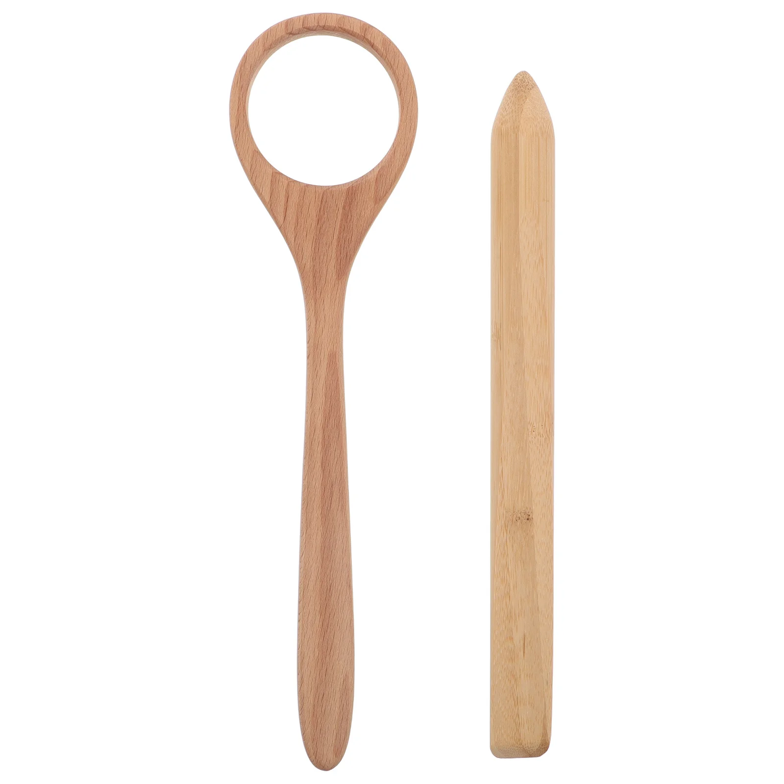 

2Pcs Wooden Danish Dough Whisk Manual Mixer Tool Sourdough Bread Dough Pizza Cake Mixing Stick Dutch Mixer Wood Whisk