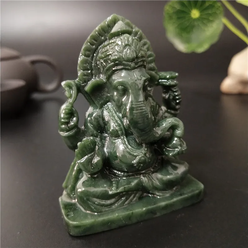 Ganesha Buddha Statue Elephant God Sculpture Feng Shui Ganesh Figurines Handmade Crafts For Home Garden Decoration Accessories