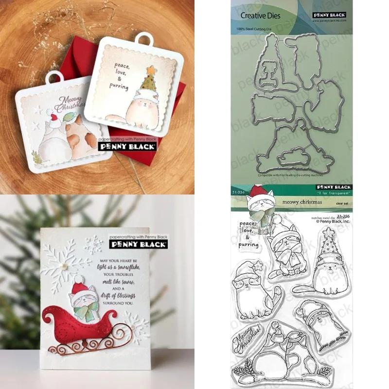 Glory Builder Festive Frond New 2026 Metallstanzformen und Klarsichtstempel für Scrapbooking, Papiergravur, Rahmen und Kartenbasteln