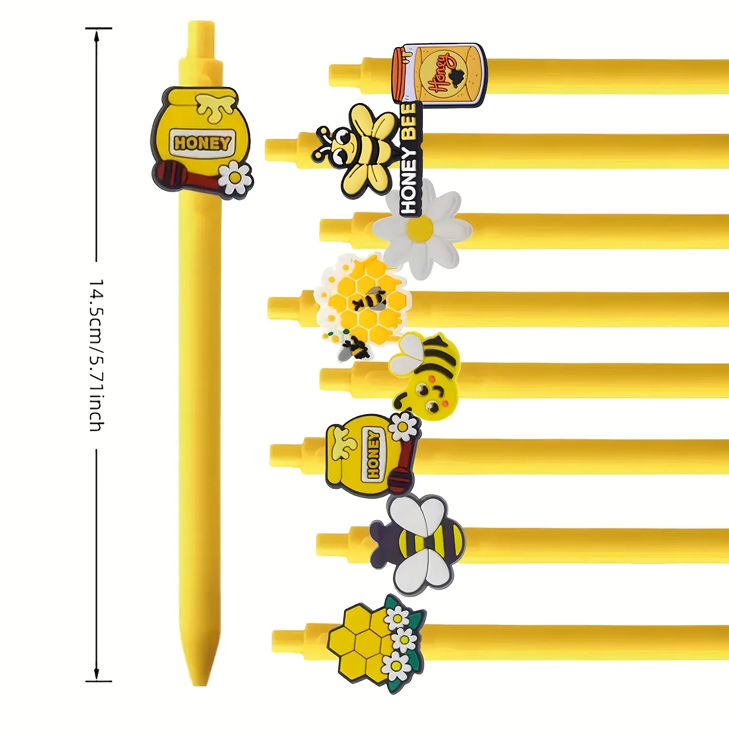 8/16-teiliges Bienen-Neutralstift-Set, schwarze Tinte, Hummel-Stift für Partygeschenke, Schul- und Bürobedarf, Geschenk für Lehrer, Bienenaufmerksam. – Detail 2