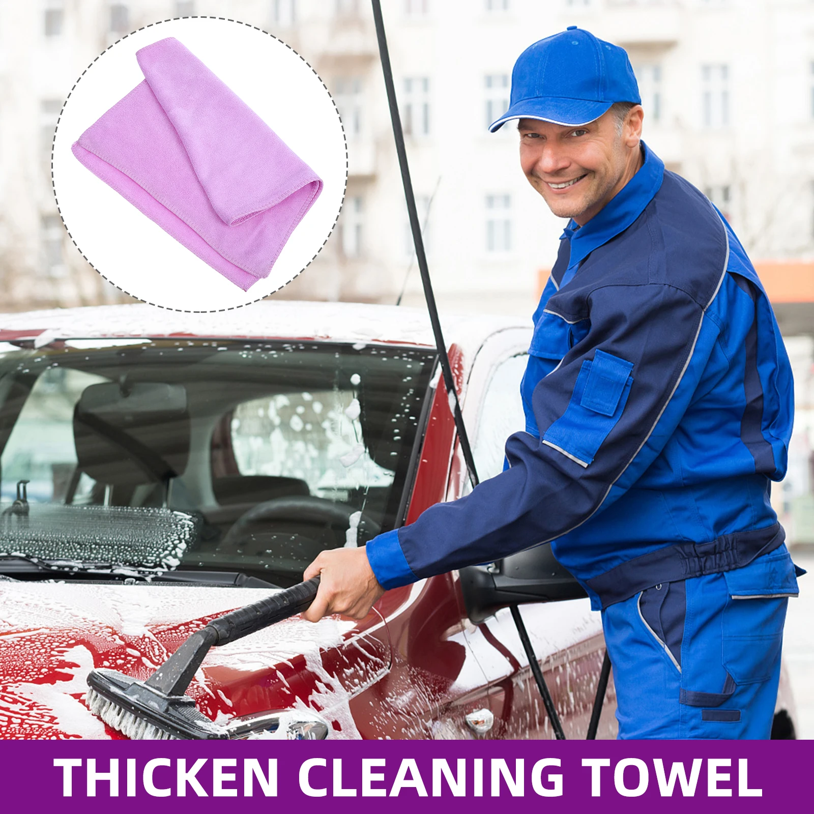 

5 Pcs Microfiber Car Wash Towel Towels Cleaning Accessories Absorber for Care Cloth Supplies Absorbent