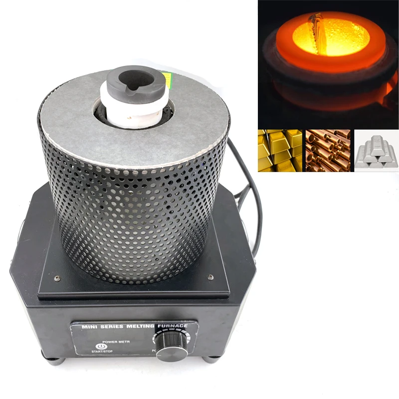 Jewelry Melting pot gold melting furnace digital 3000W Aluminum Copper Gold Lead Silver Induction Melting Oven Furnacer