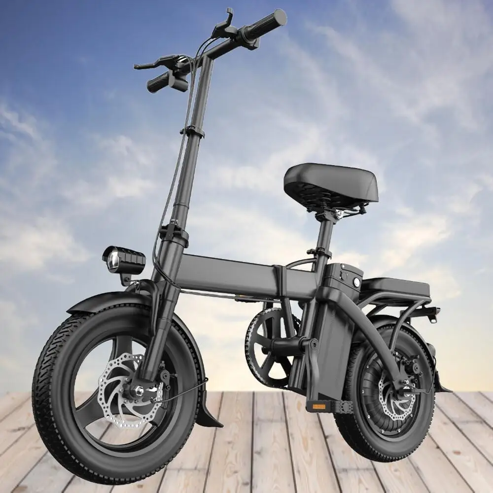 

Adult Folding Electric Motorcycles Bicycle -500W, 30 Mile Long Range, 14 Inch Inflatable Tires, 48V 20AH/15AH/10Ah, Fast Folding