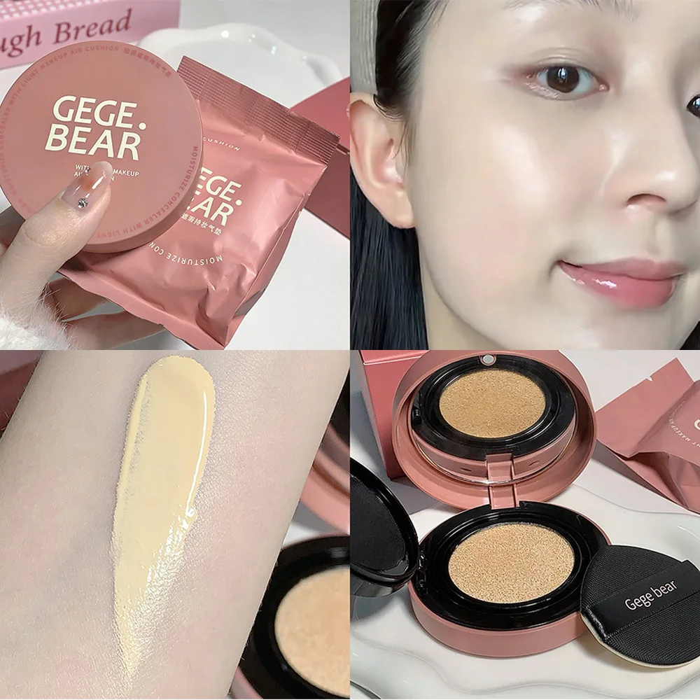 Gege Bear Lightweight Concealing Cushion — Long-Lasting Coverage, Non-Caking Formula, Fine Hydration
