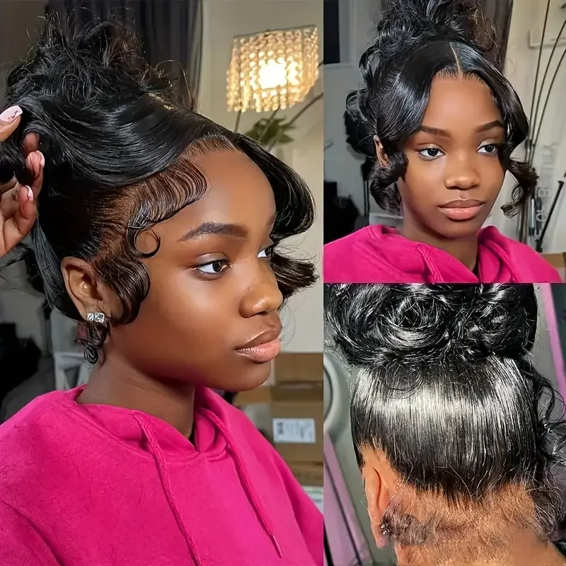 

270% Density 360 Lace Front Body Wave Wigs Human Hair Pre-Plucked Lace Front with Invisible Drawstring 13X6 HD Lace Frontal Wig