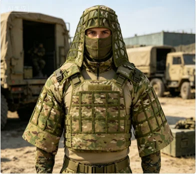

Tactical Camo Ghillie Suit Hood, Sniper Concealment Headwear For Airsoft Hunting Hunting, Fishing