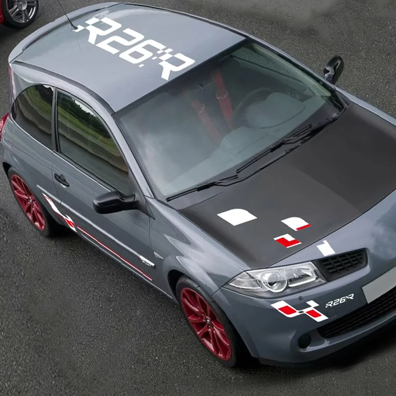 Наклейка на боковую дверь автомобиля, гоночная спортивная виниловая юбка, декоративная крышка, автодекор, наклейка для Renault Clio Cup RS26, аксессуары для тюнинга Наклейка на боковую дверь автомобиля, гоночная спортивная виниловая юбка, декоративная крышка, автодекор, наклейка для Renault Clio Cup RS26, аксессуары для тюнинга