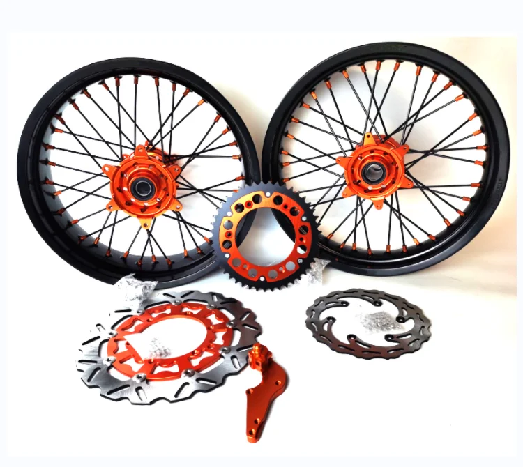 MOQ 1 Set  Supermoto Wheels for Complete Wheel Set SX SXF EXC 125-530 2003-2023