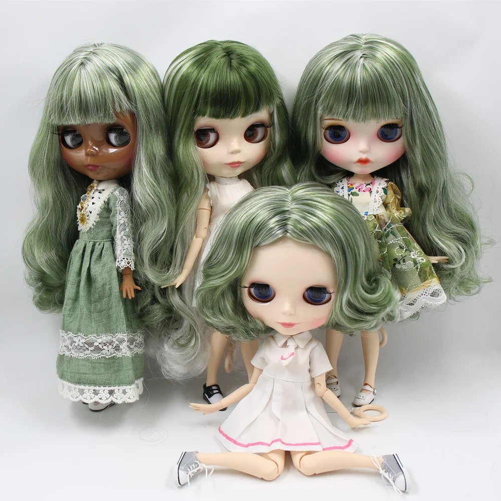 

ICY DBS Blyth Custom Doll No.BL4299/136 Green mix White hair 1/6 bjd ob24 anime