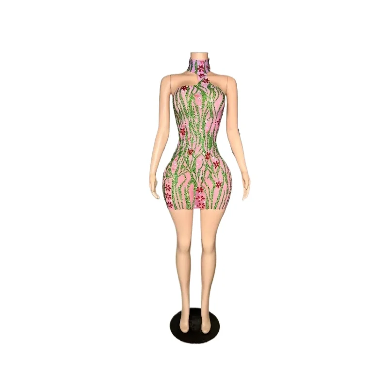

Mini Dress Women Birthday Party Celebrate Performance Costume