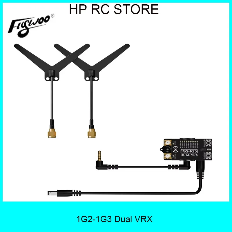 

Flywoo 1G2-1G3 1.2/1.3GHz Dual VRX Module Set - Antennas, for DJI Goggles V2
