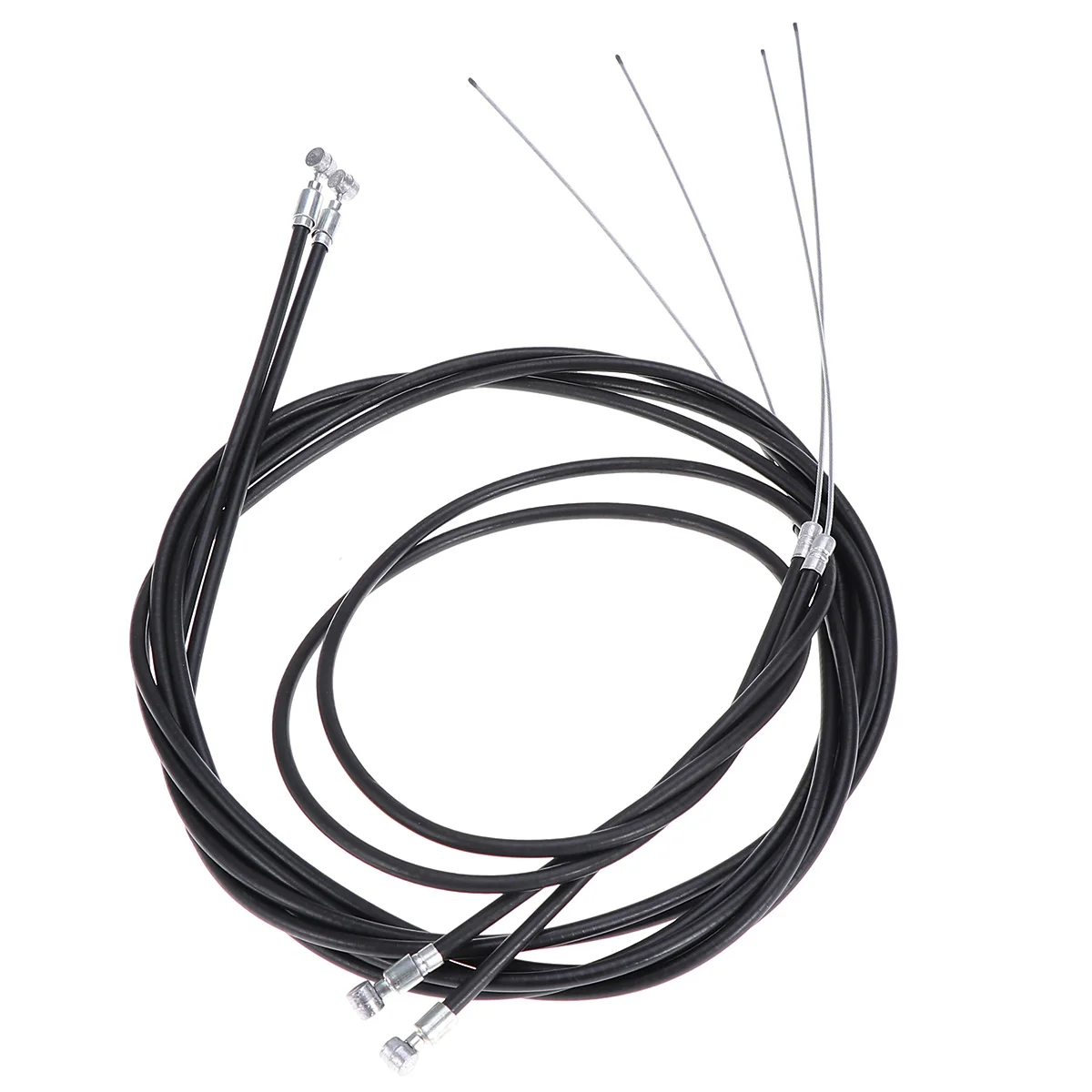 

4 pcs Bike Brake Sturdy Aluminum Alloy Water-Proof Wear-Resistant Strong Slick Cable Mountain Foldable Bikes for