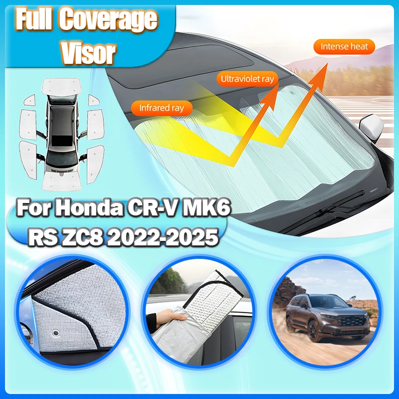 

Sun Visor Sunshades For Honda CR-V MK6 RS ZC8 e:PHEV e:FCEV 2022-2025 Honda Breeze Shade Auto Windshield Anti-UV Car Accessories