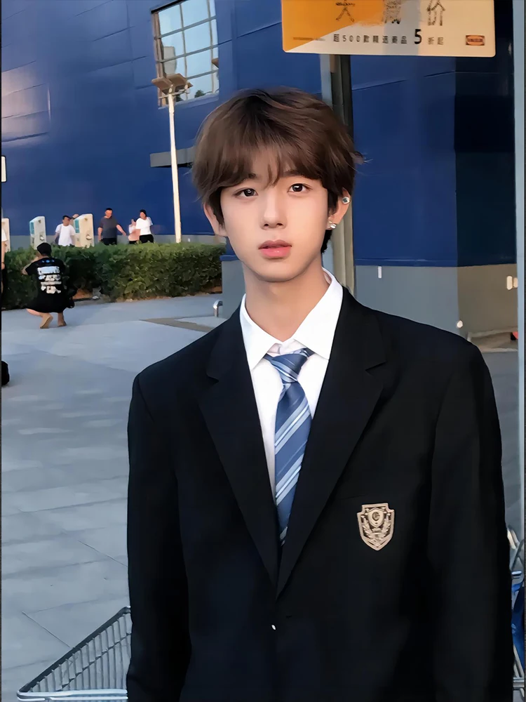 

Мужской костюм-тройка (пиджак, брюки, жилет) для студентов, осенний, модный, повседневный, для пар, школьный, верхняя одежда