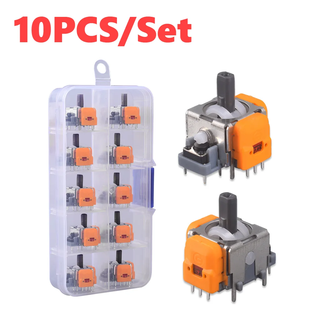 10 pz/set Hall Joystick Elettromagnetico 3D Effetto Hall Joystick Ad Alta Precisione Senza Deriva Thumb Stick per PS4/PS5/Xbox/Switch