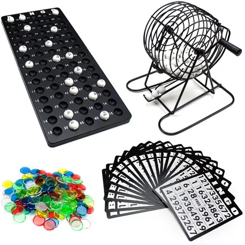 Imagen 1 del producto Juego de suministros para Bingo, jaula de Metal para juegos de grupos grandes, rompecabezas nocturno, juego de mesa, actividades navideñas, juegos del destino, juego familiar