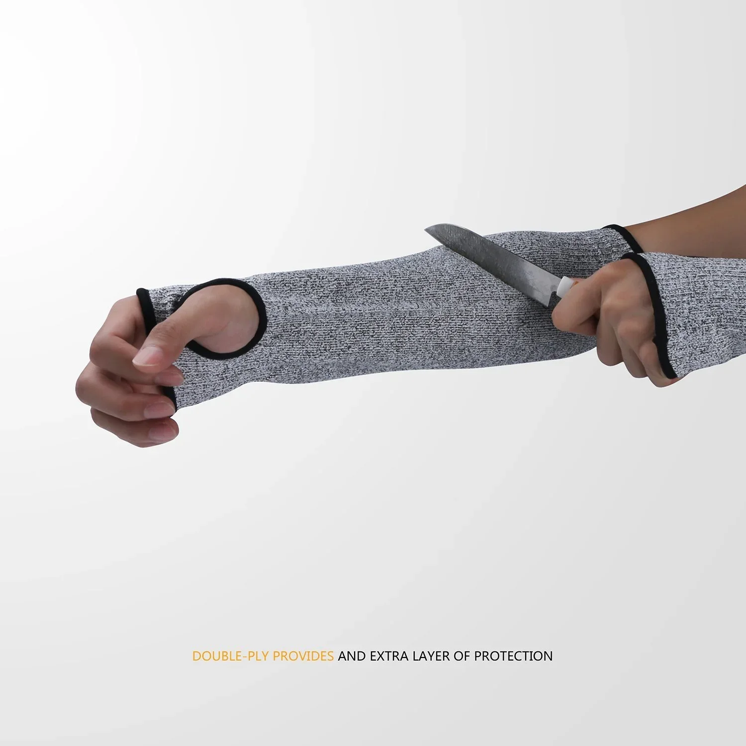 Manicotto da braccio resistente al taglio di livello 5 Guanti da cucina in rete HHPE Manicotti protettivi antitaglio per attrezzi da macellaio