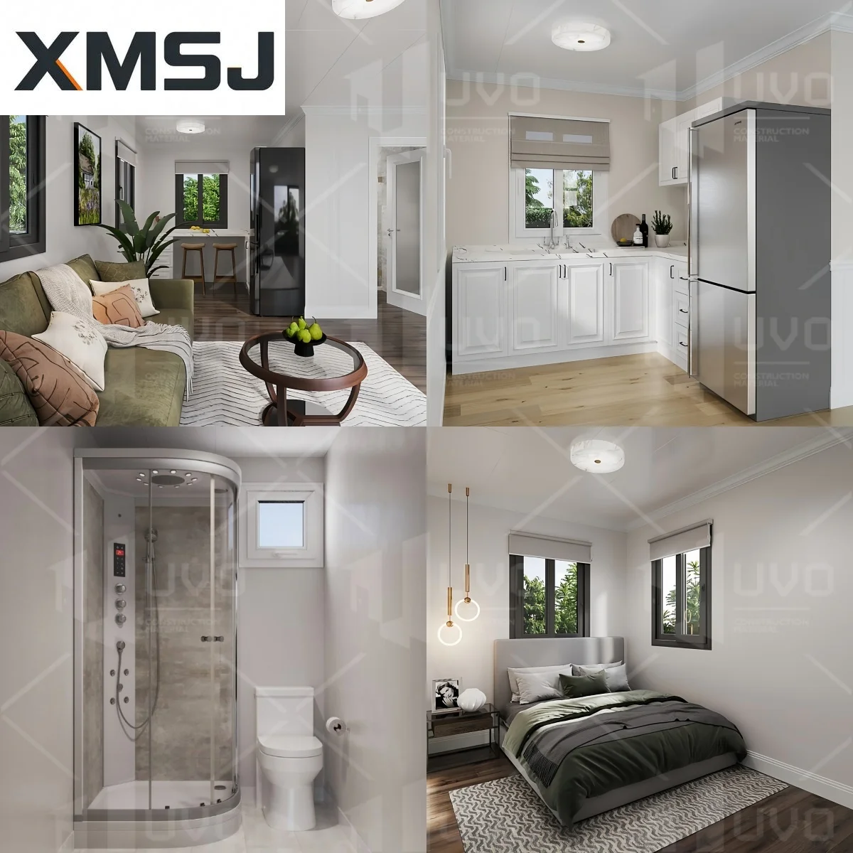 20ft Expandable Container House Two Bedroom Prefab Modular Tiny Home Balcony Solar System Portable Steel Structure Australia