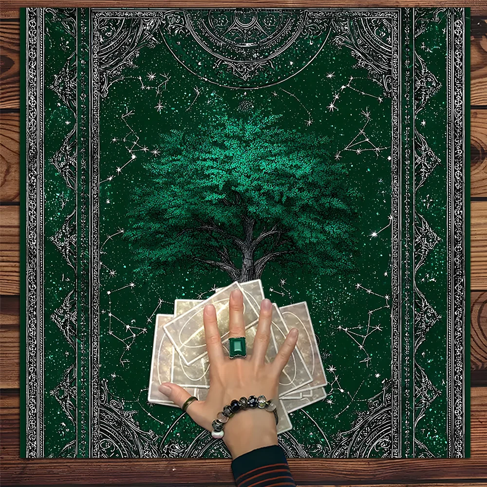 

Tree of the Life Tarot Card Table Cloth Art Design Tablecloth Altar Cloth Tablecloth for Tarot Mat Divination Witchy Home