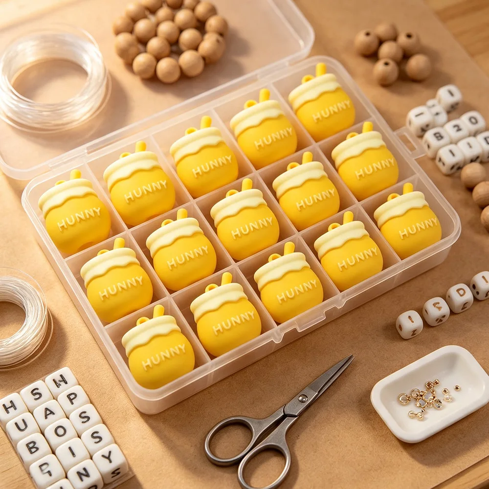 10pcs 3D Silicone Focal Beads Wholesale Cute Silicone Beads for DIY Handmade Crafts Jewelry Supplies