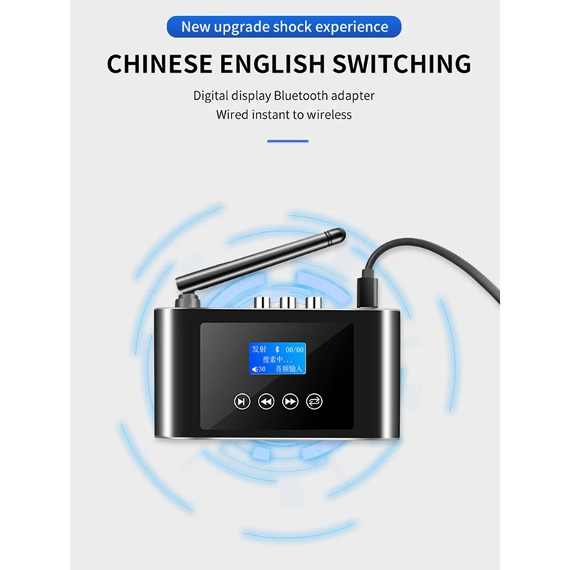 Conversor digital para analógico dac de áudio óptico coaxial para 3.5mm aux sem fio bluetooth 5.0 receptor transmissor adaptador