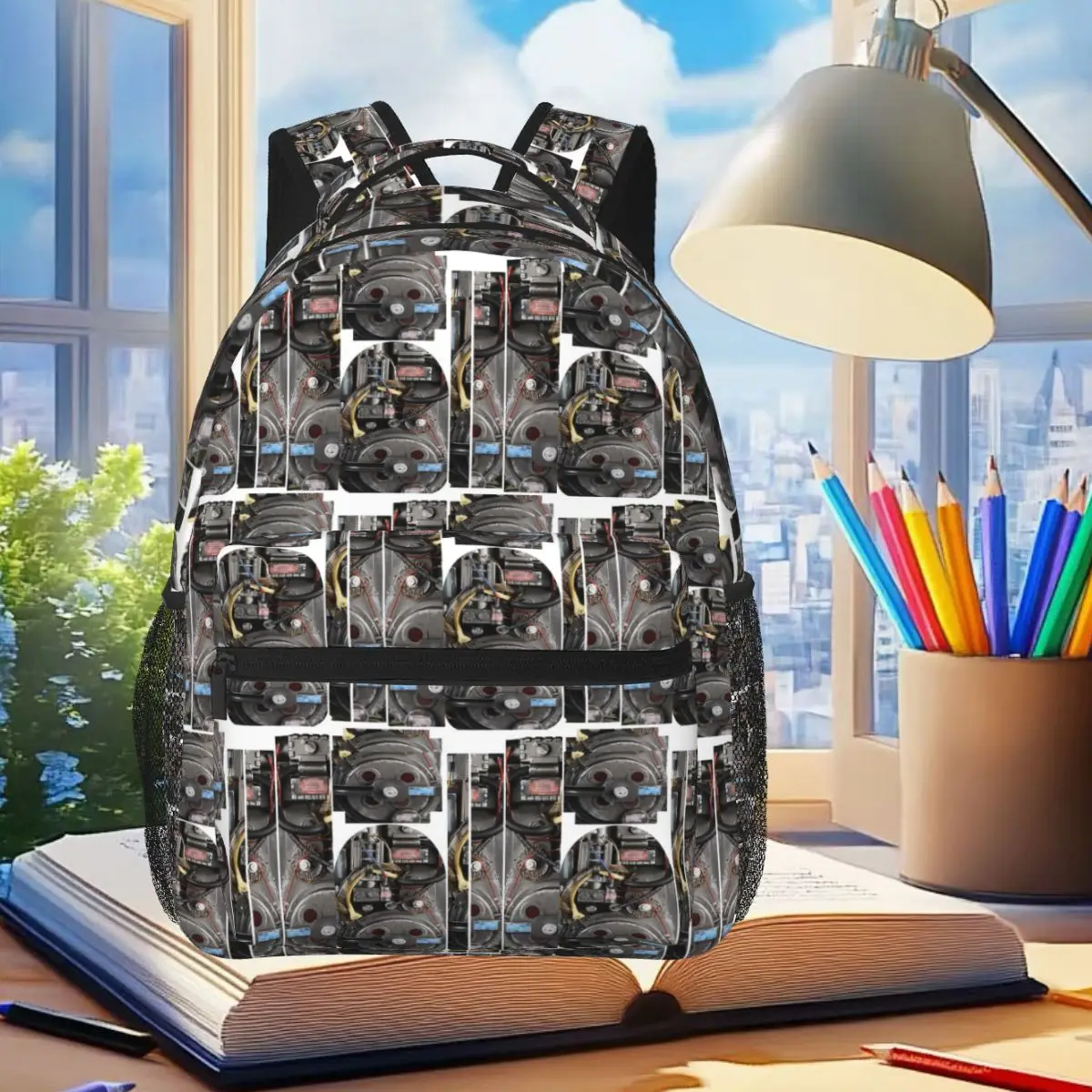

Ghostbuster Proton Pack Backpack Student Boys Girls BookBag Children School Bag Computer Shoulder Bags for Men Women
