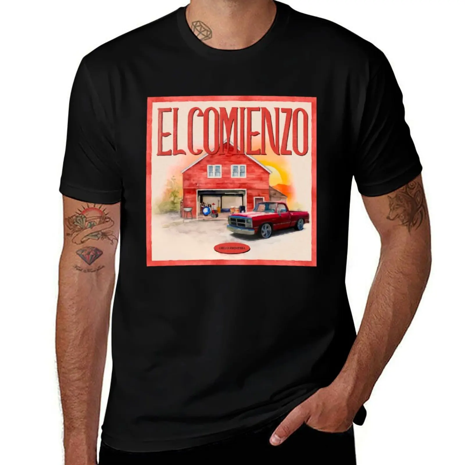 Grupo Frontera El Comienzo T-Shirt street wear cute clothes t shirts for men pack