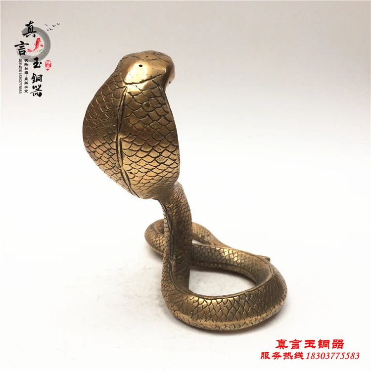 Imagem -03 - Cobra Pure Copper Snake Zodiac Snake Bronze Spirit Dragon Decoração para Casa Artesanato