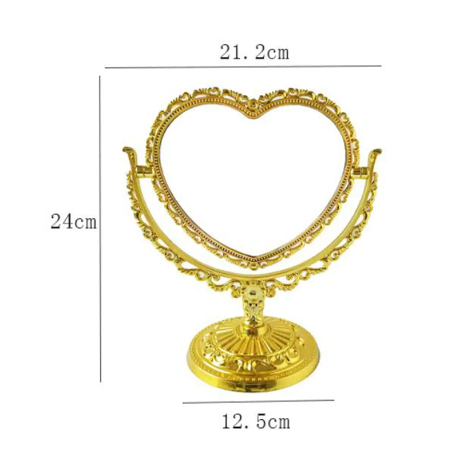 กระจกโต๊ะเครื่องแป้งตั้งโต๊ะด้านข้างพร้อมขาตั้งแบบปรับได้สําหรับสํานักงาน