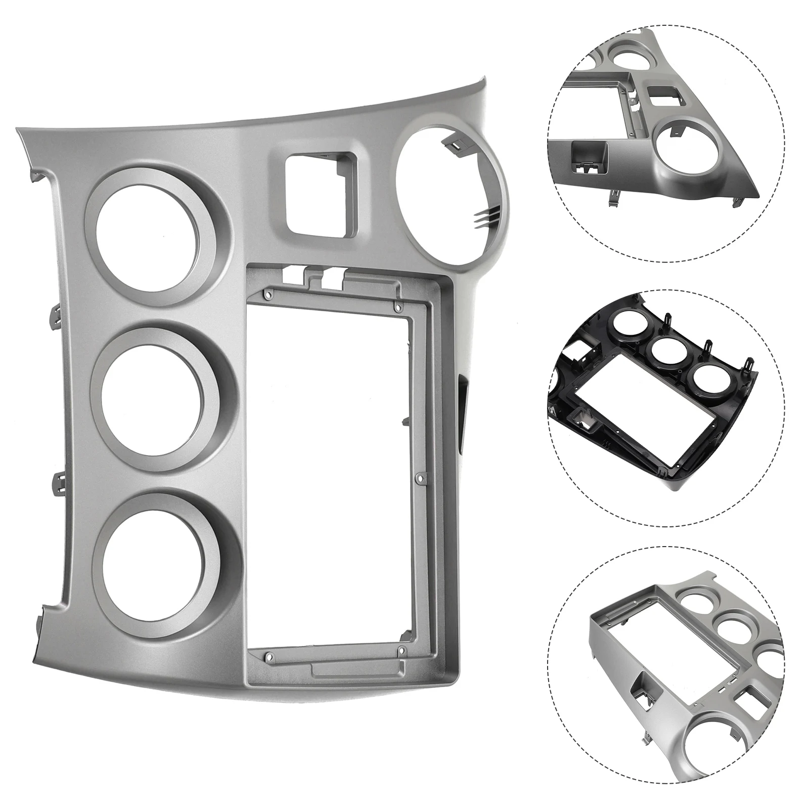 Sleek and Stylish Silver Car Radio Stereo Fascia Frame Panel Compatible with For Toyota For MATRIX 2009 2014 9 inch